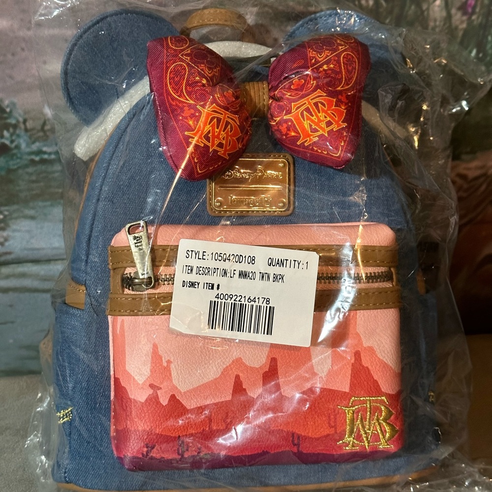 Disney Loungefly Main Attraction Minnie Mouse Big Thunder Mountain Backpack Rare